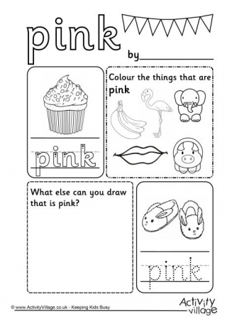 Pink Colour Worksheet