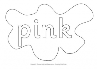 Pink Colouring Page Splats