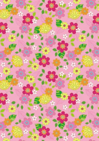 Pink Floral Scrapbook Paper