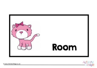 Pink Kitten Room Sign