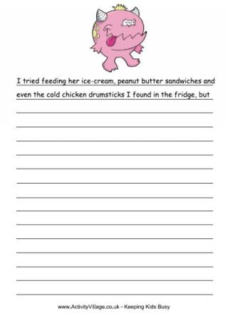Pink Monster Story Starter