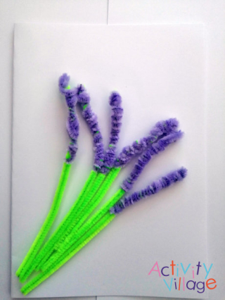  Pipe Cleaner Lavender Card