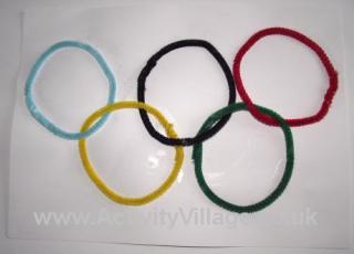 Pipe Cleaner Olympic Ring Collage