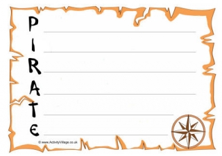 Pirate Acrostic Poem Printable 2