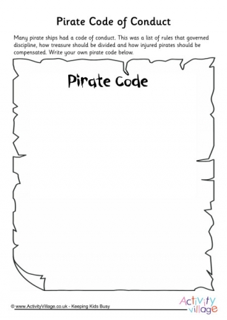 Pirate Code of Conduct Worksheet