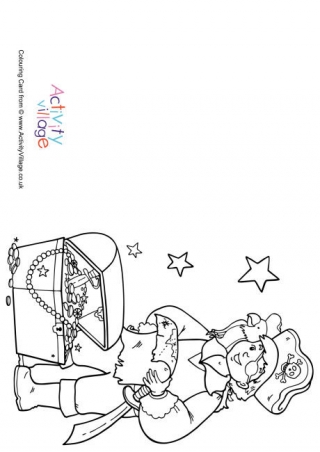 Pirate Colouring Card