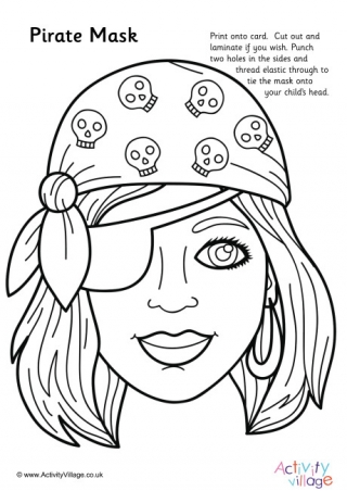 Pirate Colouring Mask 2
