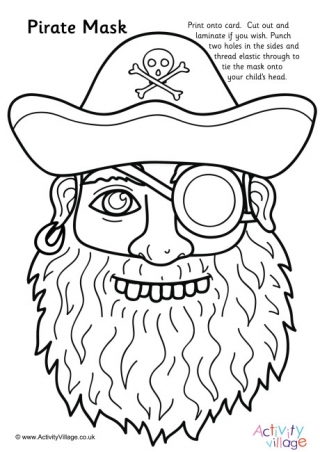 Pirate Colouring Mask