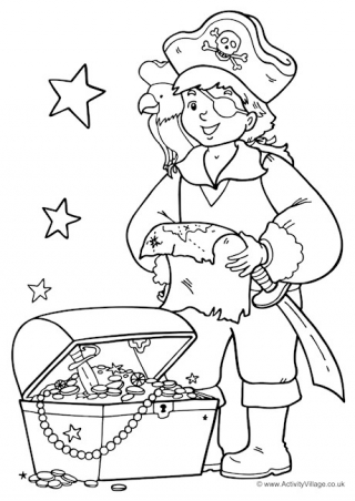 Pirate Colouring Pages