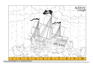 Pirate Galleon Counting Jigsaw