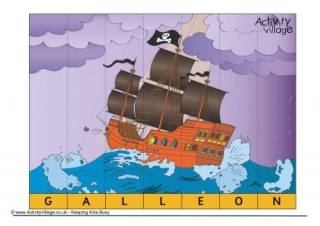 Pirate Galleon Spelling Jigsaw