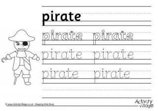 Pirate Handwriting Worksheet