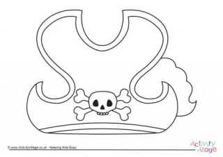 Pirate Hat Colouring Page
