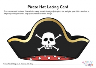 Pirate Hat Lacing Card