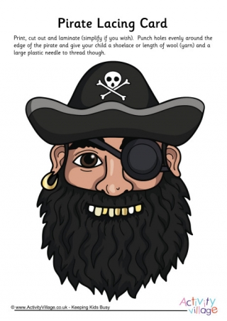 Pirate Lacing Card