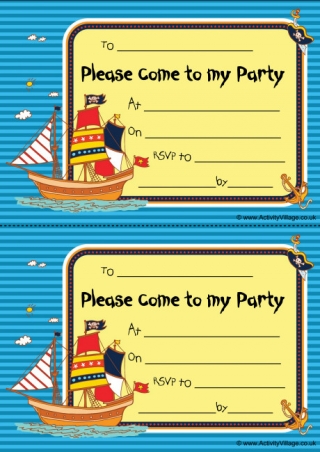 Pirate Party Invitations