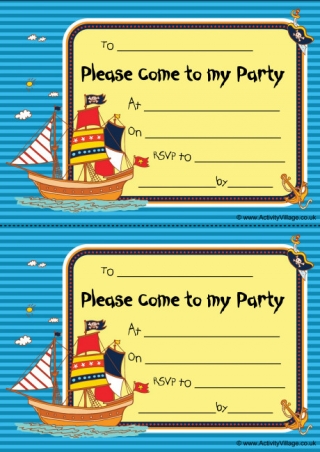 Pirate Party Invitations