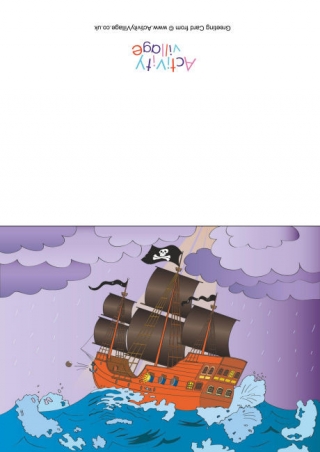 Pirate Ship Card 2