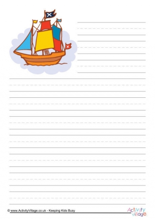 Pirate Ship Writing Paper 1