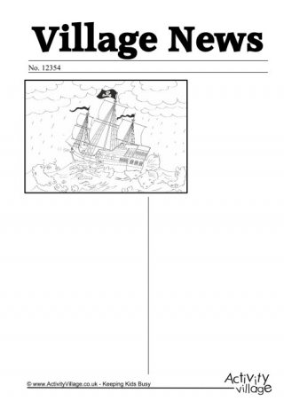 Pirate Ships Newspaper Writing Prompt