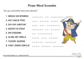 Pirate Word Scramble 2