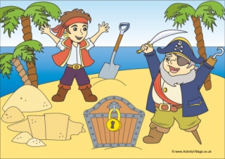 Pirates Scene Poster
