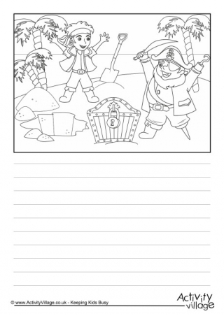 Pirates Scene Story Paper
