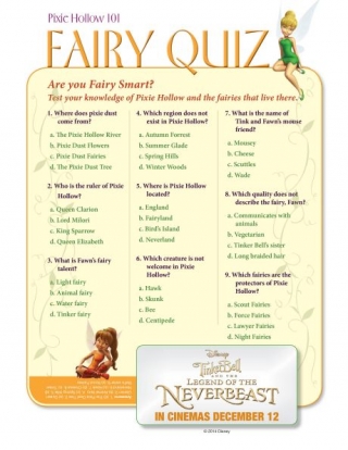 Pixie Hollow Fairy Quiz