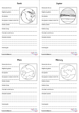 Planet fact files