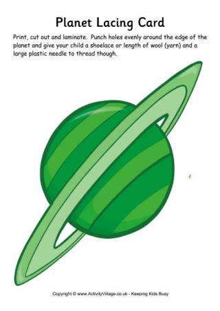Planet Lacing Card