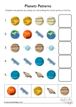 Planets Patterns Worksheet