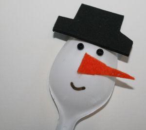 Plastic Spoon Snowman