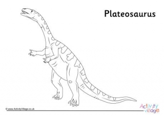 Plateosaurus Colouring Page