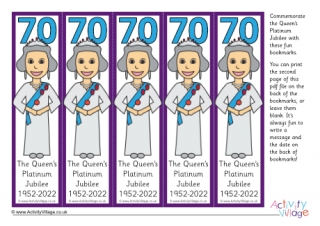 Platinum Jubilee Bookmarks
