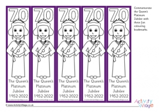 Platinum Jubilee Colouring Bookmarks