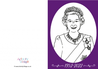 Platinum Jubilee Colouring Card 2