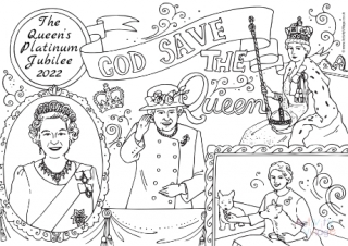 Platinum Jubilee Colouring Page