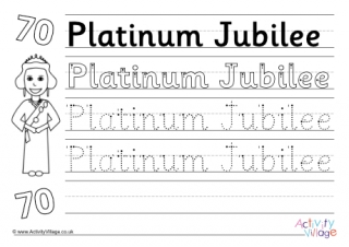Platinum Jubilee Handwriting Worksheet