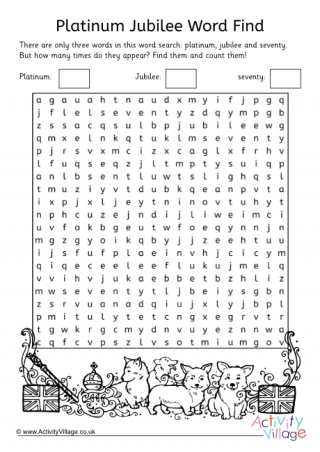 Platinum Jubilee Word Find