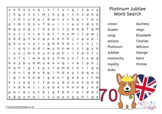 Platinum Jubilee Word Search 2