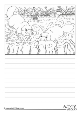 Platypus Scene Story Paper