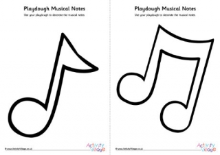 Musical Notes Playdough Mats