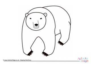 Polar Bear Colouring Page 2