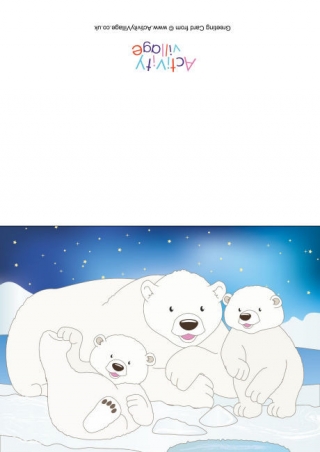 Polar Bears Scene Card