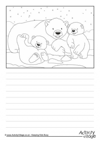 Polar Bears Scene Story Paper