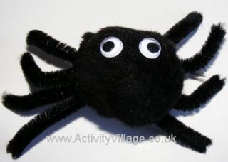 Pompom Spider Craft