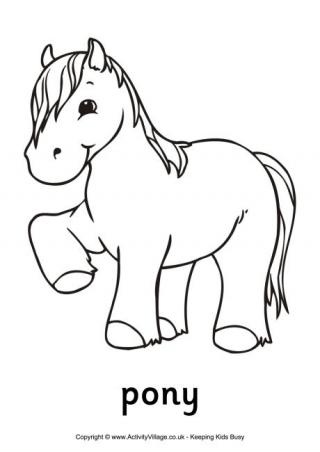 Pony Colouring Page