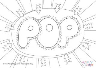 Pop Colouring Page