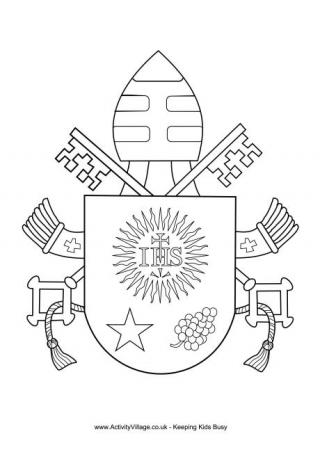 Pope Francis Coat of Arms Colouring