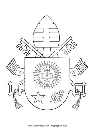 Pope Francis Coat of Arms Colouring
